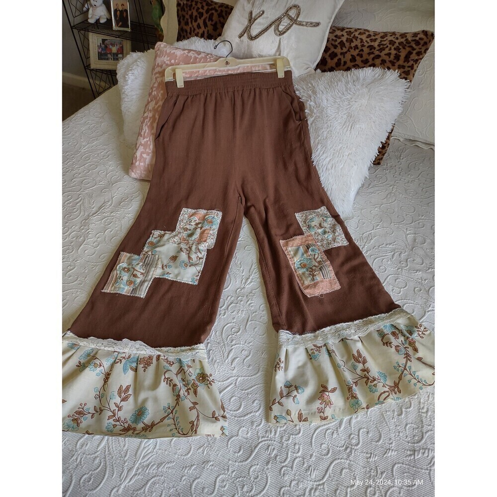 OOAK Upcycle Boho Shabby Chic Ladies Bloomers Pantaloons Patchwork refashioned - Picture 8 of 10